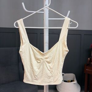 Cream Sleeveless Top